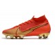 Crampons Nike Mercurial Superfly VII Elite DF FG CR100 Rouge Or