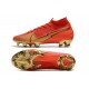 Crampons Nike Mercurial Superfly VII Elite DF FG CR100 Rouge Or