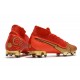 Crampons Nike Mercurial Superfly VII Elite DF FG CR100 Rouge Or