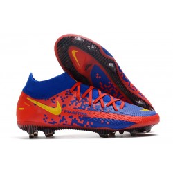 Nike Phantom GT Elite DF FG Neuf Crampons Rouge Bleu Jaune