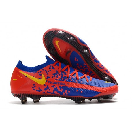 Nike Chaussure Phantom GT Elite FG Rouge Bleu Jaune