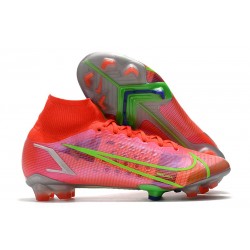 Crampons Nike Mercurial Superfly VIII Elite FG Rubis Argent Metallique