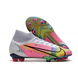 Crampons Nike Mercurial Superfly VIII Elite FG Blanc Multicolore