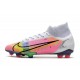 Crampons Nike Mercurial Superfly VIII Elite FG Blanc Multicolore 