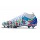 Nike Phantom GT Elite DF FG Neuf Crampons 3D Blanc Bleu Rose Jaune