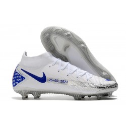 Nike Phantom GT Elite DF FG Neuf Crampons Blanc Bleu