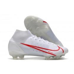 Nike Neuf Mercurial Superfly 8 Elite FG Blanc Rouge