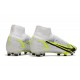 Nike Mercurial Superfly VIII Elite FG Blanc Noir Métallique Argent Volt