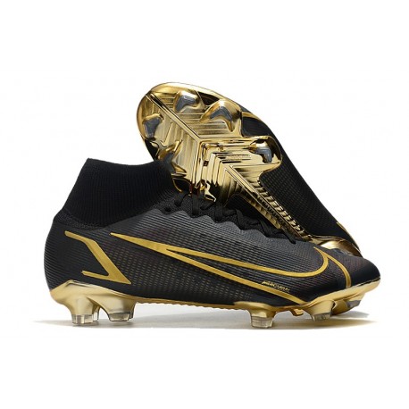 Crampons Nike Mercurial Superfly VIII Elite FG Noir Or