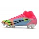 Nike Neuf Mercurial Superfly 8 Elite FG Rose Bleu Jaune