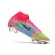 Nike Neuf Mercurial Superfly 8 Elite FG Rose Bleu Jaune