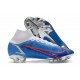 Nike Neuf Mercurial Superfly 8 Elite FG Bleu Blanc Rouge