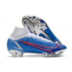 Nike Neuf Mercurial Superfly 8 Elite FG Bleu Blanc Rouge