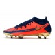 Chaussure Nike Phantom GT Elite DF FG Orange Or Bleu