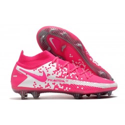 Chaussure Nike Phantom GT Elite DF FG Rose Blanc