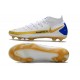 Chaussure Nike Phantom GT Elite DF FG Blanc Or Bleu