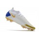 Chaussure Nike Phantom GT Elite DF FG Blanc Or Bleu