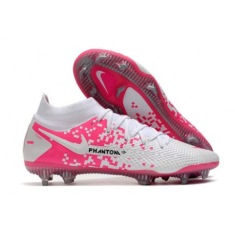 Chaussure Nike Phantom GT Elite DF FG Blanc Rose