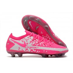 Crampons Nouvelle Nike Phantom GT Elite FG Rose Blanco