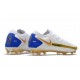 Crampons Nouvelle Nike Phantom GT Elite FG Blanc Bleu Or