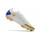 Crampons Nouvelle Nike Phantom GT Elite FG Blanc Bleu Or