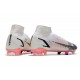 Crampons Nike Mercurial Superfly VIII Elite FG Blanc Noir Carmin Rose