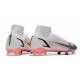 Crampons Nike Mercurial Superfly VIII Elite FG Blanc Noir Carmin Rose