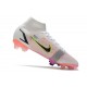 Crampons Nike Mercurial Superfly VIII Elite FG Blanc Noir Carmin Rose