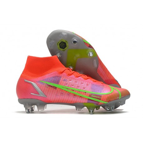 Nike Mercurial Superfly 8 Elite SG Pro AC Rubis Argent Metallique