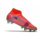 Nike Mercurial Superfly 8 Elite SG Pro AC Rubis Argent Metallique