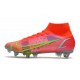 Nike Mercurial Superfly 8 Elite SG Pro AC Rubis Argent Metallique