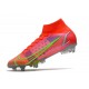 Nike Mercurial Superfly 8 Elite SG Pro AC Rubis Argent Metallique