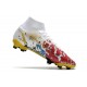 Nike Neuf Mercurial Superfly 8 Elite FG Ronaldo Blanc Rouge Bleu Or