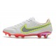 Chaussure Nike Tiempo Legend IX Elite FG Blanc Noir Carmin Rose Explosion