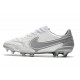 Chaussure Nike Tiempo Legend IX Elite FG Blanc Gris