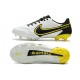 Chaussure Nike Tiempo Legend IX Elite FG Blanc Gris Foncé Noir Jaune Strike