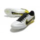 Chaussure Nike Tiempo Legend IX Elite FG Blanc Gris Foncé Noir Jaune Strike