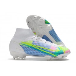 Nike Neuf Mercurial Superfly 8 Elite FG Blanc Bleu Volt