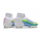 Nike Neuf Mercurial Superfly 8 Elite FG Blanc Bleu Volt