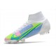 Nike Neuf Mercurial Superfly 8 Elite FG Blanc Bleu Volt