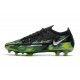 Nike Phantom GT 2 Elite FG Noir Platine Métallique Vert Strike