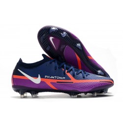 Nike Phantom GT 2 Elite FG Bleu Marine Blanc Violet