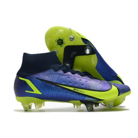 Nike Mercurial Superfly 8 Elite SG Pro AC Sapphire Volt Bleu