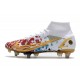 Nike Mercurial Superfly 8 Elite SG Pro AC Blanc Rouge Or Bleu