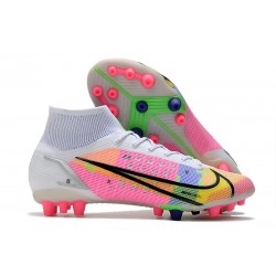 Nike Mercurial Superfly 8 Elite AG Blanc Multicolore