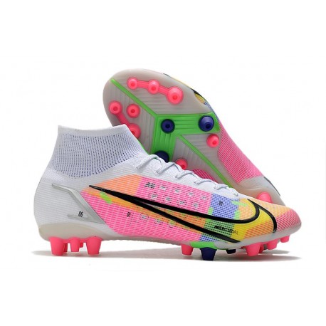 Nike Mercurial Superfly 8 Elite AG Blanc Multicolore