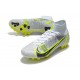 Nike Mercurial Superfly 8 Elite AG Silver Safari - Blanc Noir Argenté Jaune Fluo