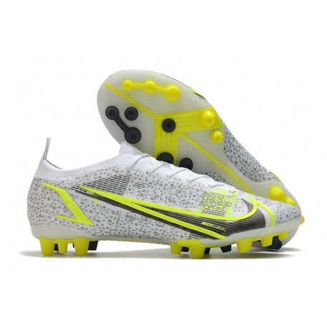 Nike Mercurial Vapor 14 Elite AG PRO Blanc Noir Métallique Argent Volt