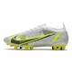 Nike Mercurial Vapor 14 Elite AG PRO Blanc Noir Métallique Argent Volt