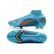 Nike Neuf Mercurial Superfly 8 Elite FG Bleu Chlorine Orange Laser Marina